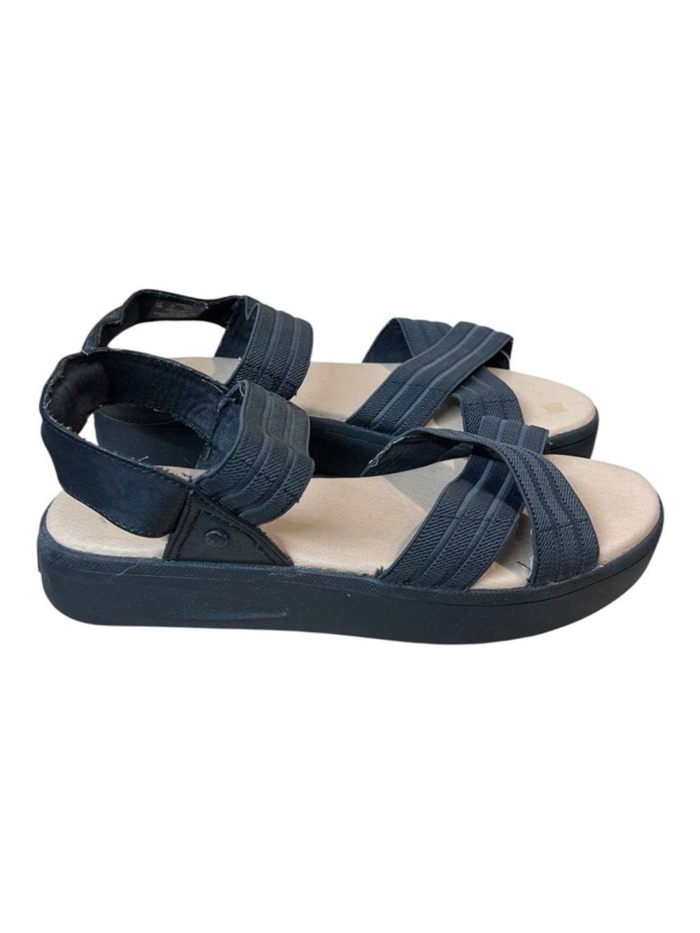 Sperry Bayou Plushstep Flatform Sandals Size 10 black